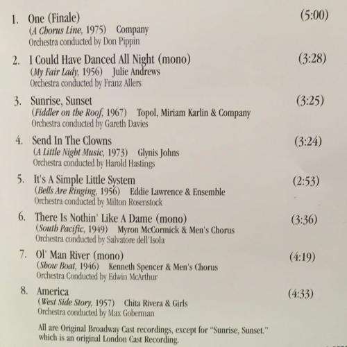 CD - Broadway`s Best - Volume 1