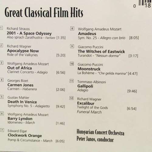 CD - Great Classical Film Hits