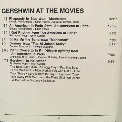 CD - Gershwin At The Movies