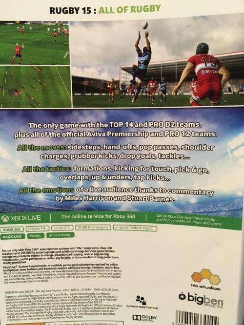 Xbox 360 - Rugby 15