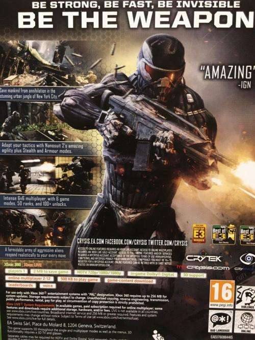 Xbox 360 - Crysis 2