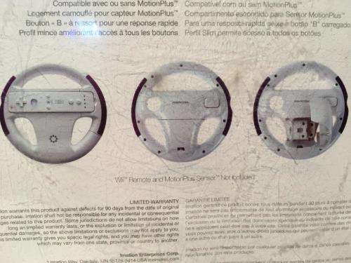 Nintendo Wii - Racing Wheel Purple Grips - Memorex (NOS)