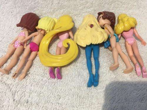 Job Lot of 6 Polly Pocket Dolls