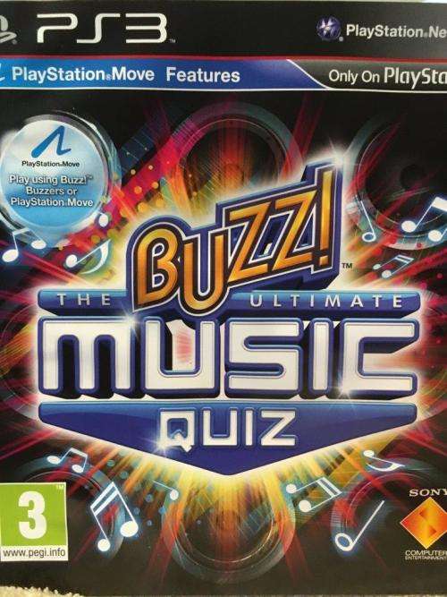 PS3 - Official Sony Buzz Wired Controllers + The Ultimate Music Quiz