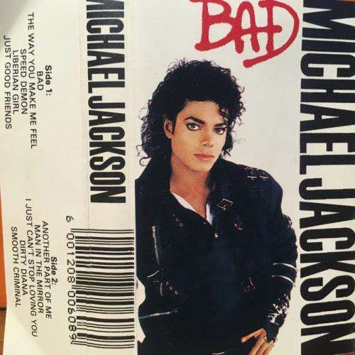 Cassette - Michael Jackson - Bad  (Card Inlay and Case no Cassette inside)