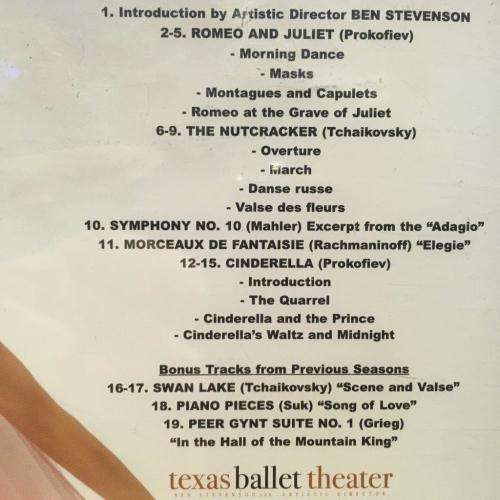 CD - Texas Ballet Theater - Highlights 2005 - 2006 Season (New Sealed)