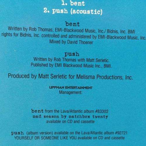 CD - Matchbox Twenty - Bent (slide cover)