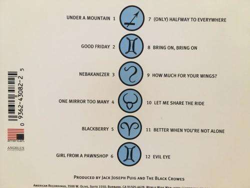 CD - The Black Crowes - Three Snakes and One Charm with Concert Ticket Stub(Promo Cd)