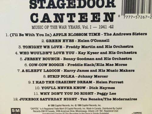 CD - Stagedoor Canteen - Music of The War Years Vol.I 1941 -  42 Remember The Forties
