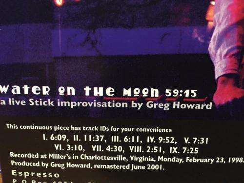 CD - Greg Howard - Water On The Moon
