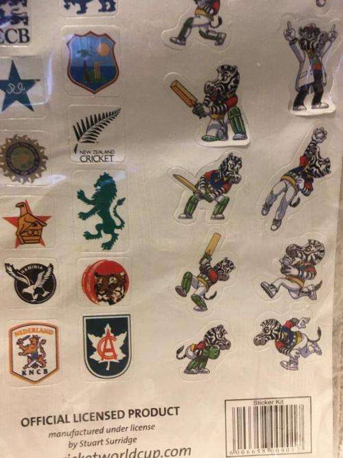 ICC Cricket World Cup 2003 South Africa 2003 Sticker Kit Official product (NOS)