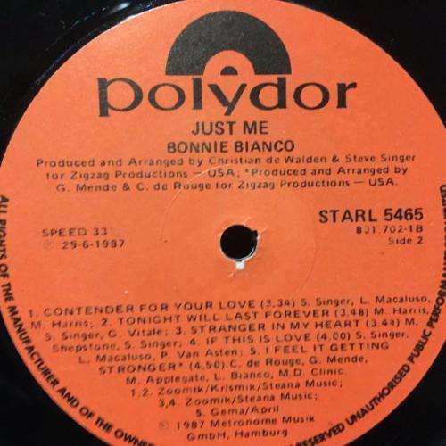 LP - Bonnie Bianco - Just Me