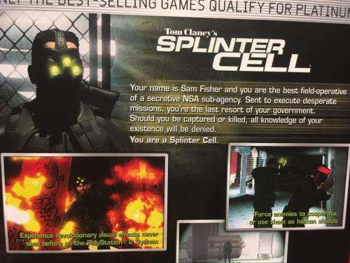 PS2 - Tom Clancy`s Splinter Cell Platinum