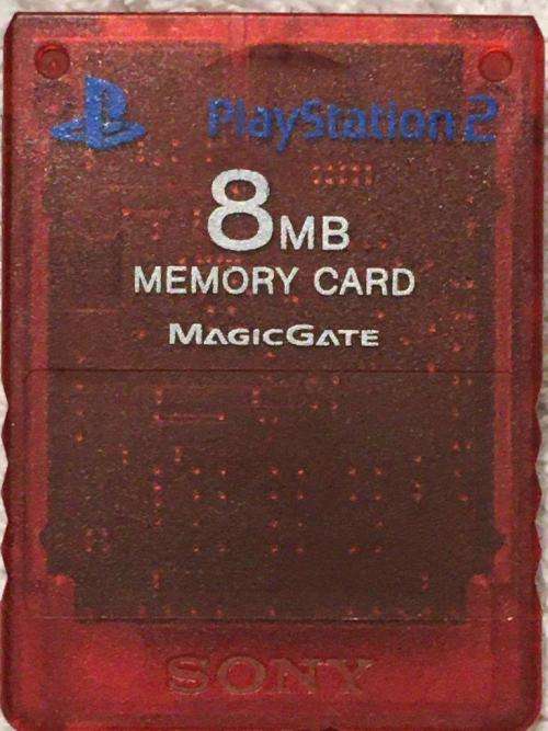 PS2 - Official Sony 8 MB Memory Card Red