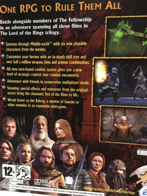 PS2 - The Lord of The Rings The Third Age