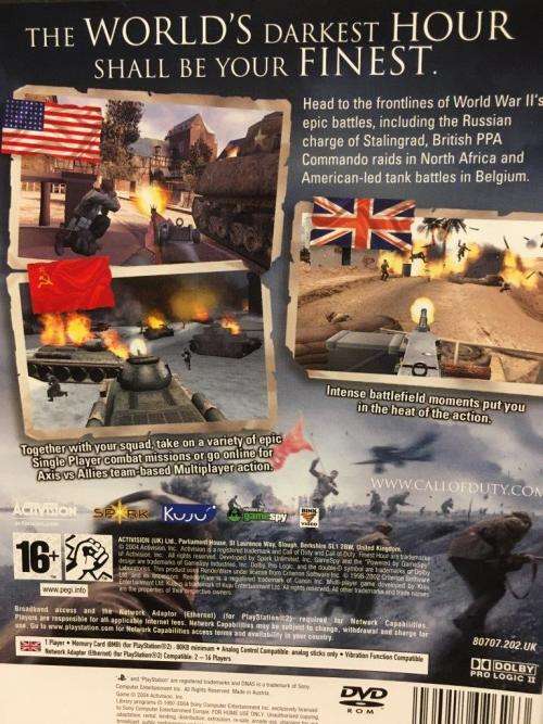 PS2 - Call of Duty - Finest Hour