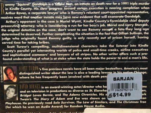 CD - Scott Turow Reversible The Errors read by David Birney (New Sealed)