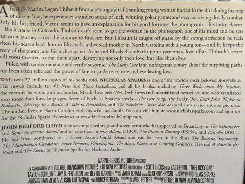 CD - The Lucky One - Read by Bedford Lloyd