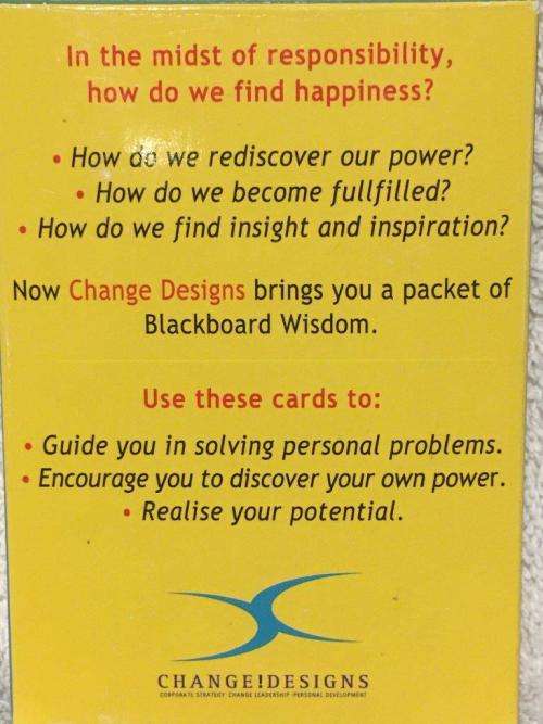 Blackboard Wisdom - Change Designs 2005 Ruth Tearle (NOS)