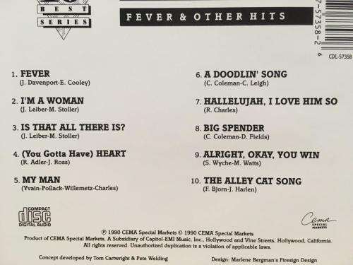 CD - Peggy Lee - Fever and Other Hits