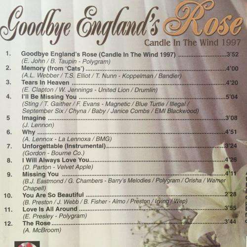 CD - Goodbye England`s Rose - Various Artists