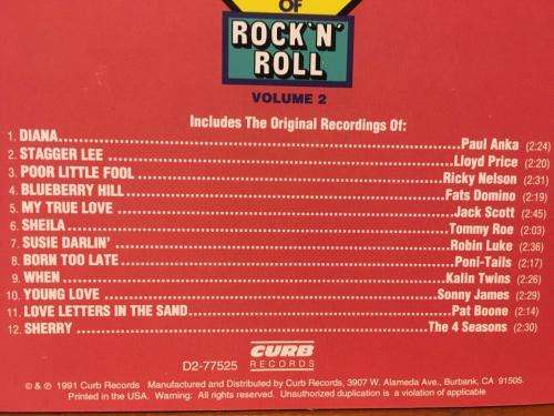CD - All Time Greatest Hits Of Rock `n` Roll Volume 2