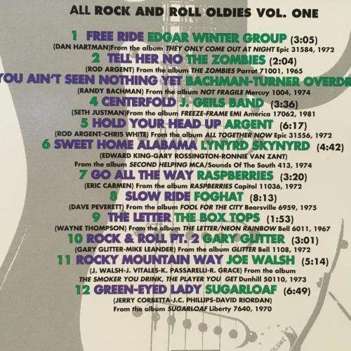 CD - Arrow 93Fm - All Rock & Roll Oldies Volume One