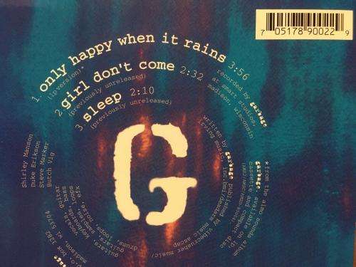 CD - Garbage - Only Happy When It Rains