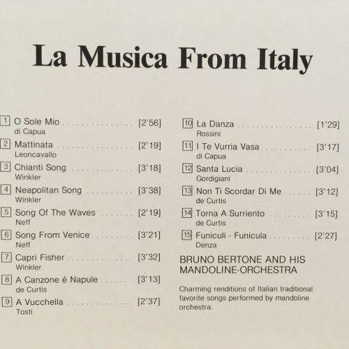 CD - La Musica From Italy