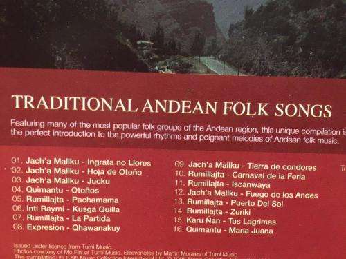 CD - Traditional Andean Folk Songs