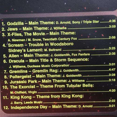 CD - Music From Scary Movies