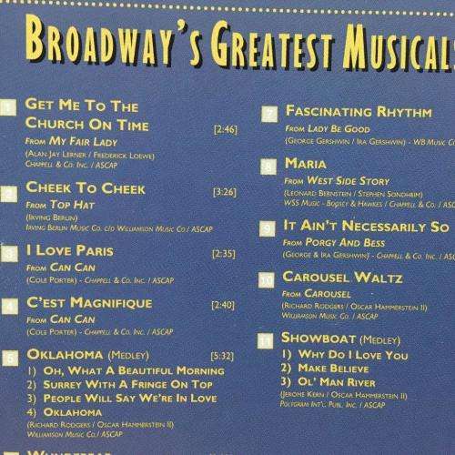 CD - Broadway`s Greatest Musicals