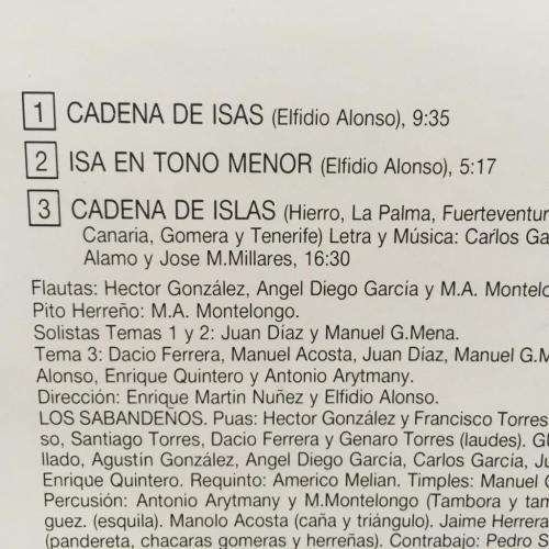 CD - Sabandenos - Cadena De Isas