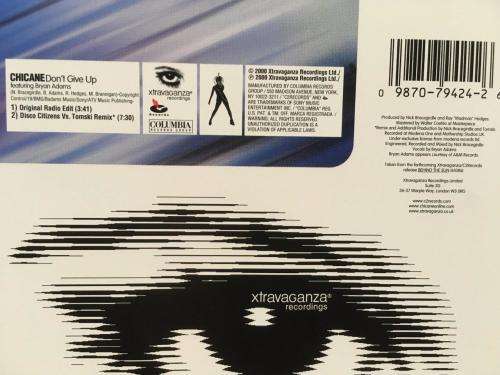 CD - Chicane - Don`t Give Up feat Bryan Adams