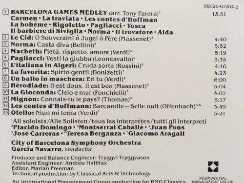 CD - Domingo Carreras Caballe` - From The Official Barcelona Games Ceremony