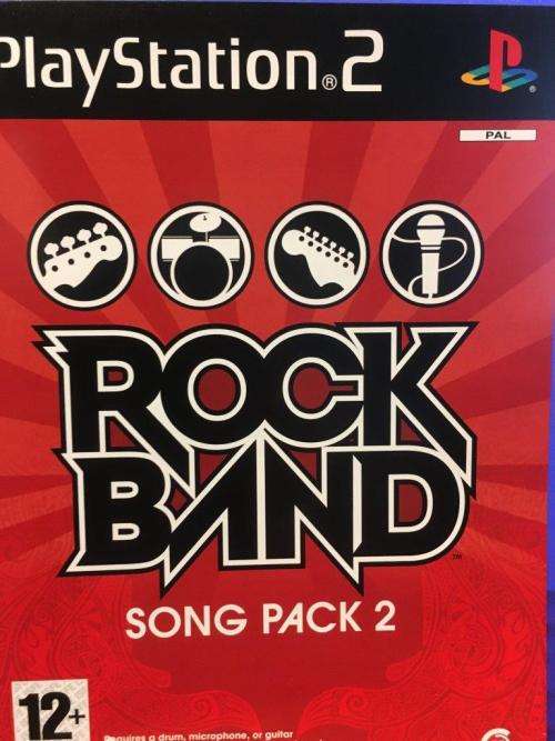 PS2 - Rock Band Song Pack 2 (Pal cover NTSC / U/C disc)