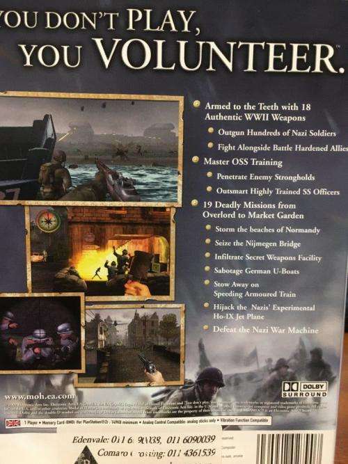 PS2 - Medal of Honor Frontline