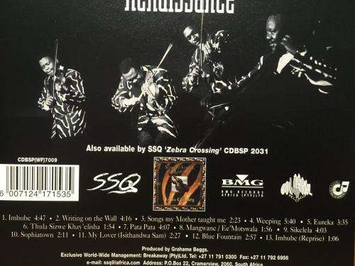 CD - Soweto String Quartet - Renaissance