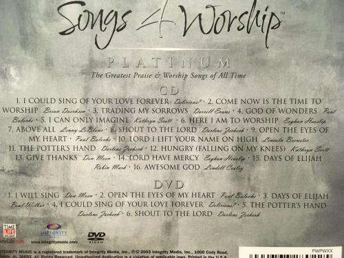 CD - Songs 4 Worship - Platinum (Cd & DVD)