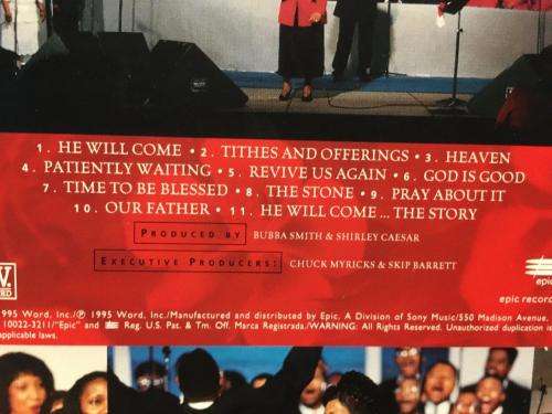 CD - Shirley Caesar  - Live ... He Will Come