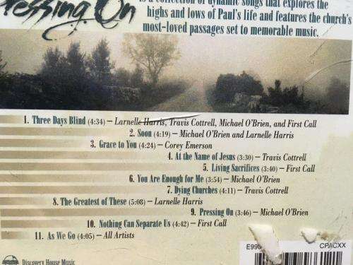 CD - Pressing On - Songs Inspired by the Journey of the Apostle Paul (New Sealed)