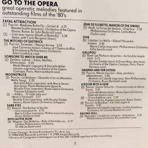 CD - The Movies Go To The Opera