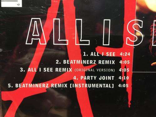 CD - A+ All I See Remix (New Sealed)