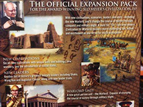 PC - Sid Meyer`s Civilization IV Warlords Expansion P (Requires Sid Meyer`s Civilization IV to play)