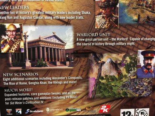 PC - Sid Meyer`s Civilization IV Warlords Expansion P (Requires Sid Meyer`s Civilization IV to play)