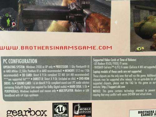 PC - Brothers In Arms Earned In Blood