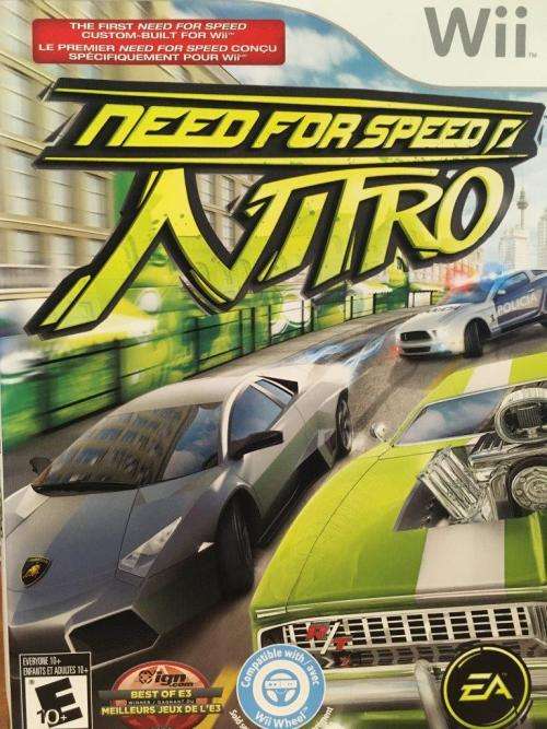 Wii - Need For Speed Nitro (NTSC USA Disc and Cover)