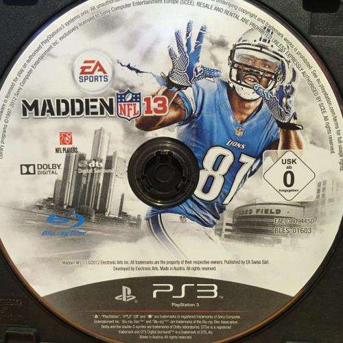 PS3 - Madden NFL 13 (Disc Only)