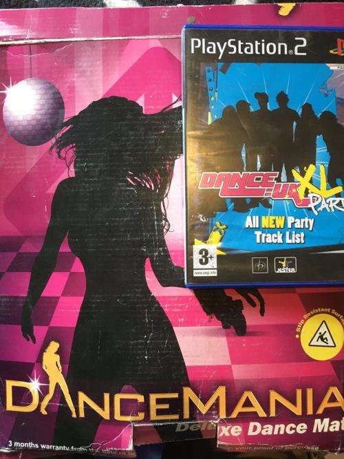 PS2 - Dance Mania Deluxe Dance Mat + Dance UK XL Party Game (Boxed)