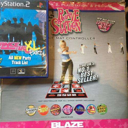 PS2 - Rave Station Dance Mat + Dance UK XL Party Game (Boxed)